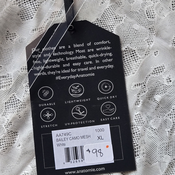 Anatomie Bailey Camo Mesh White Jacket Size Xl - Picture 4 of 7